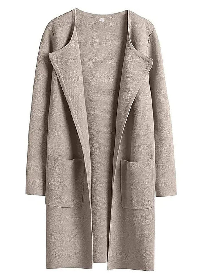 Levoire | Nouveau manteau de mode à revers Gris Abricot