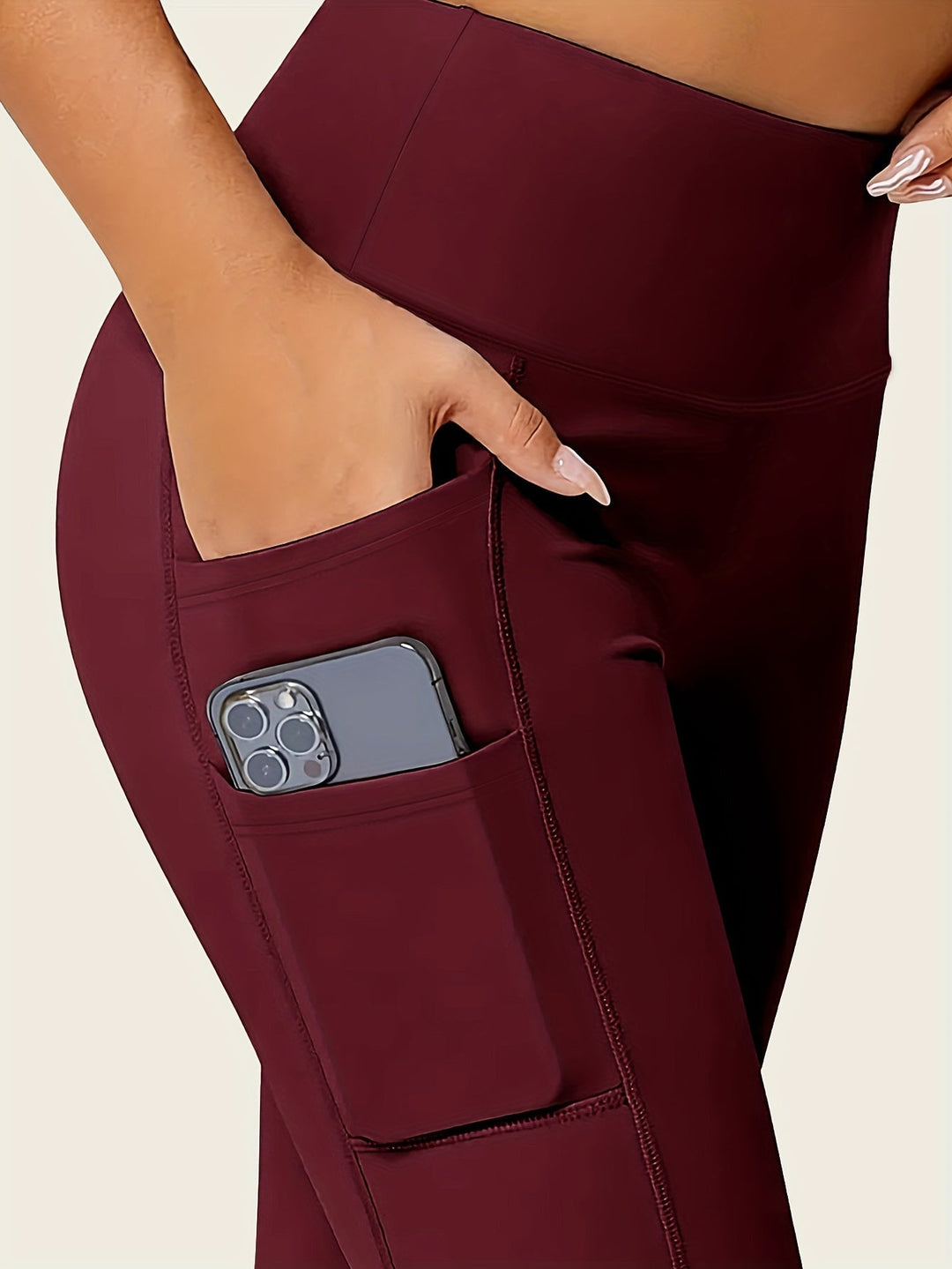Levoire | Pantalons De Yoga Unis Avec Poche Et Haute Élasticité