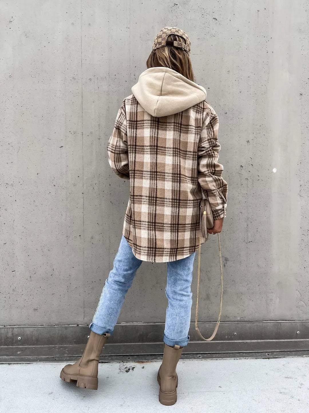 Levoire | Veste avec une capuche à carreaux