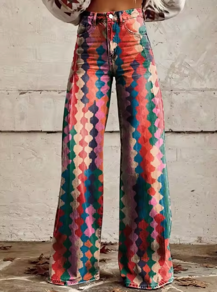Levoire | Pantalon Taille Haute Stylé Avec Des Motifs Uniques Stil5
