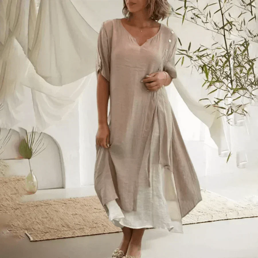 Levoire | Robe élégante de printemps Kaki
