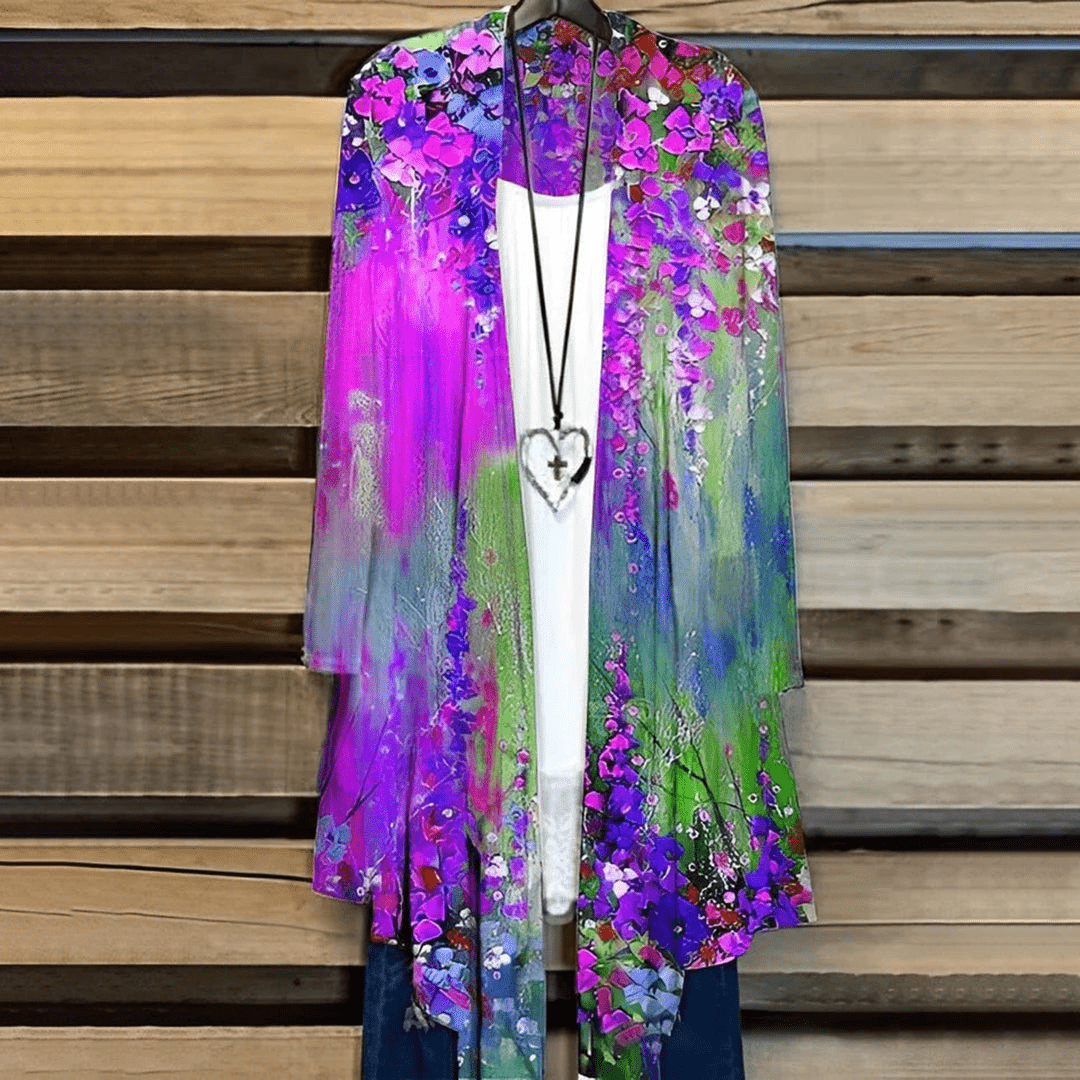 Levoire | Élégante gilet pour femmes avec motif ouvert pull pullover Lilas
