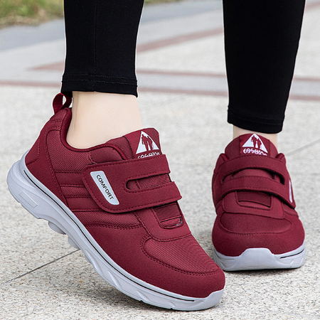Levoire | Chaussures De Course Confortables Avec Velcro Pour Femmes Et Hommes Rot