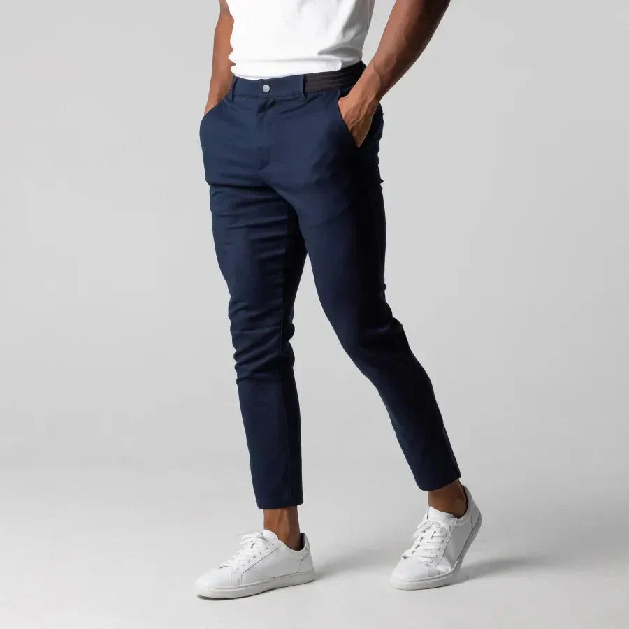 Levoire | Pantalon Chino Slim Fit Pour Homme Moderne, Confortable & Polyvalent Bleu marine