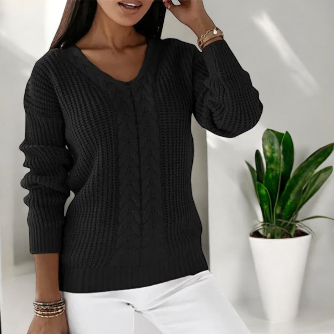 Levoire | Pull Classique En Tricot Noir