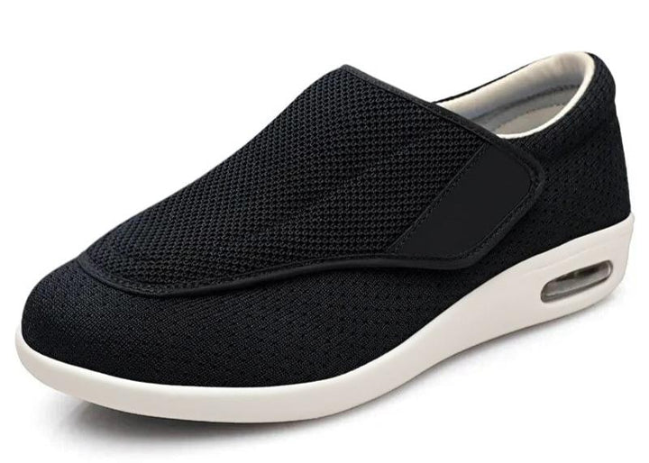 Levoire | Les Originaux Chaussures De Confort Larges Noir avec semelle blanche
