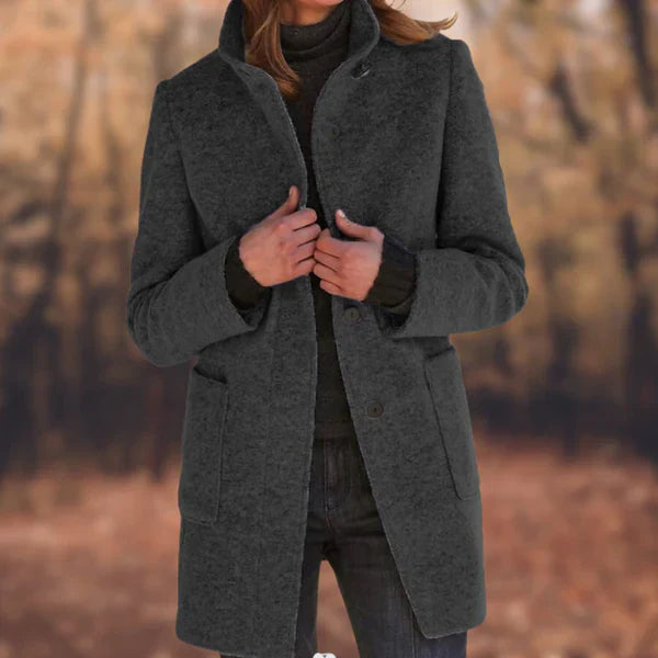 Levoire | Manteau Pour Femmes Avec Boutons Noir
