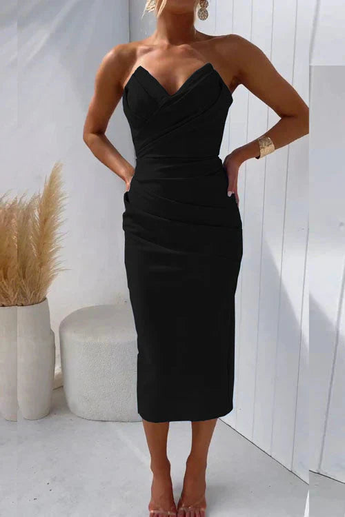 Levoire | Robe Élégante En Satin Et Confortable Noir