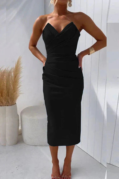 Levoire | Robe Élégante En Satin Et Confortable Noir