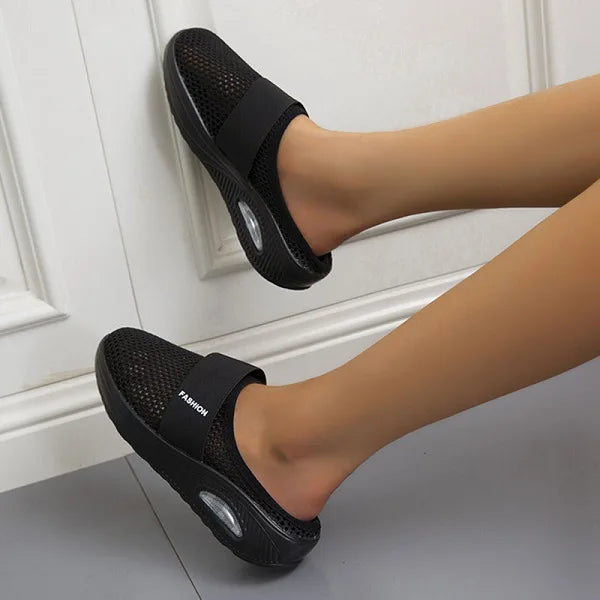 Levoire | Chaussures Compensées À Enfiler Orthopédiques Pour Femmes Noir
