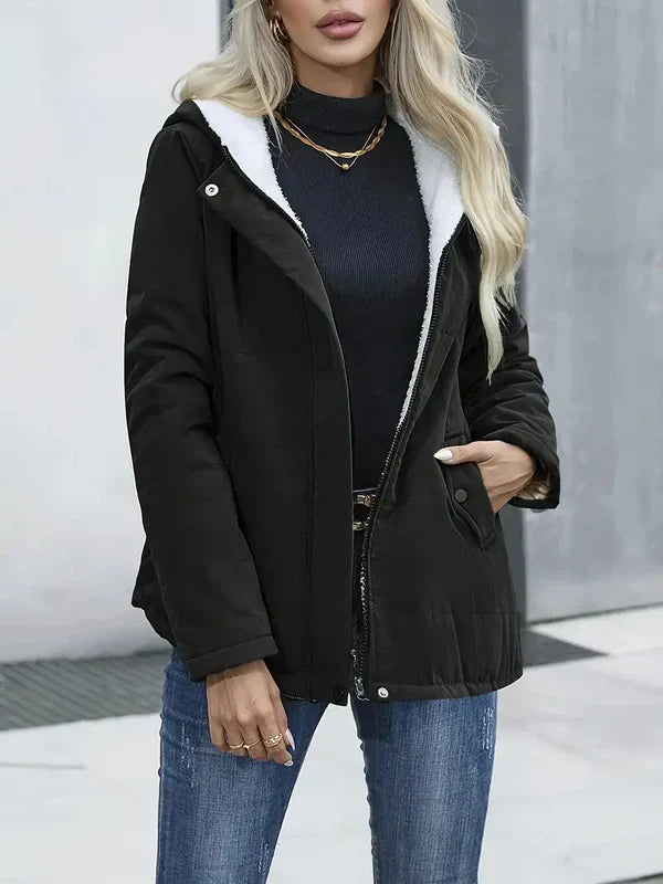 Levoire | Veste élégante avec capuche Noir