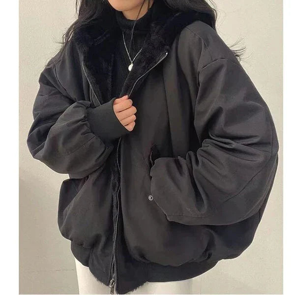 Levoire | Veste Épaisse Élégante Avec Fonction Réversible Noir