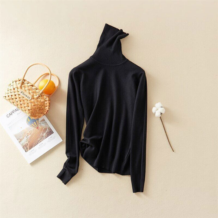Levoire | Pull À Col Roulé Tricoté Noir