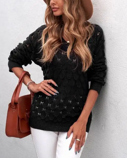 Levoire | Pull Classique En Tricot À Col En V Noir