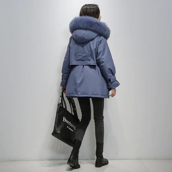 Levoire | Veste Polaire Longue À Manches Longues Chaude Avec Grandes Poches Bleu