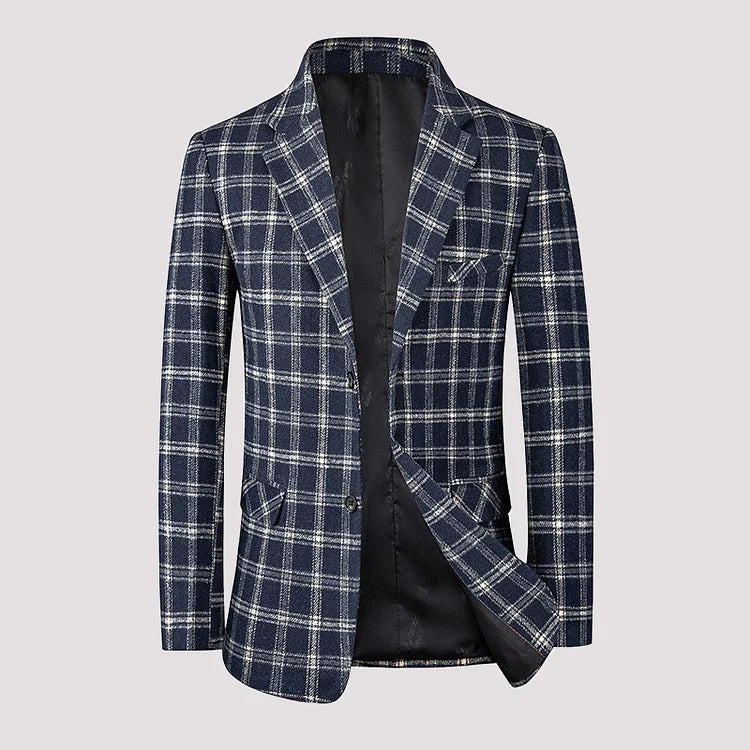 Levoire | Blazer Décontracté À Carreaux Marinebleu