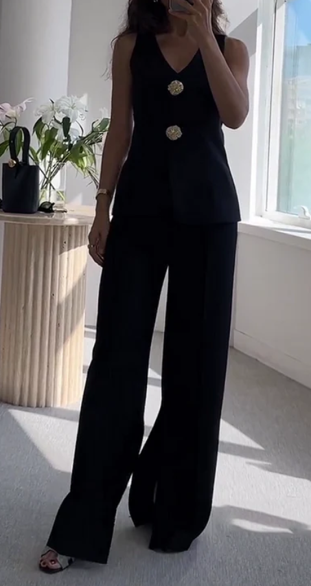 Levoire | Ensemble Chic Et Décontracté Pour Femme Noir
