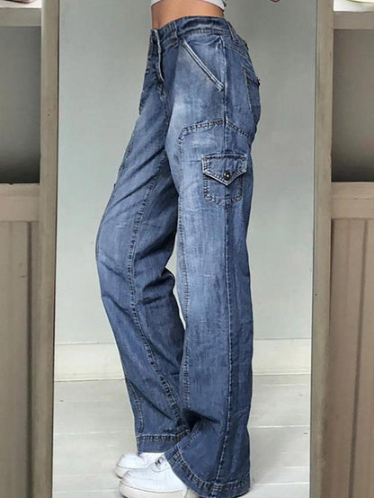 Levoire | Bleichte Cargo Jeans Avec Poches