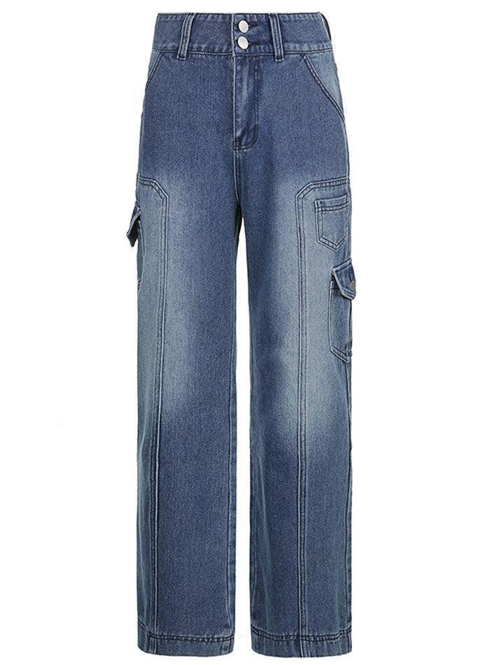 Levoire | Bleichte Cargo Jeans Avec Poches