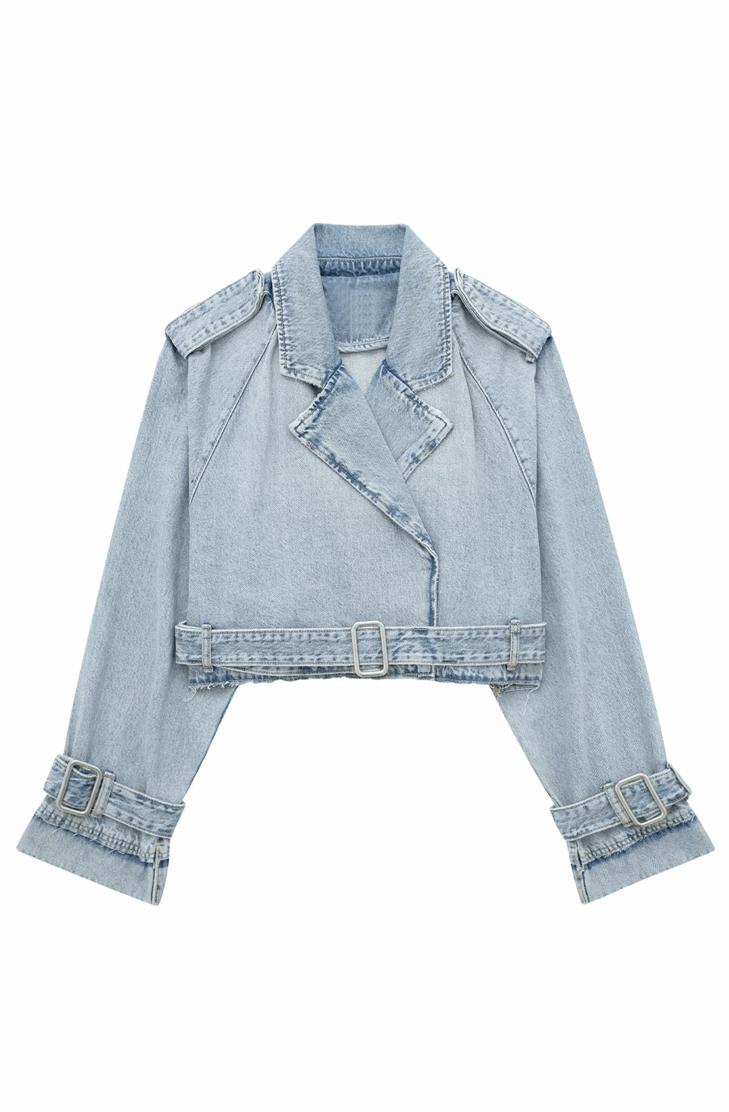 Levoire | Veste En Denim Courte Pour Un Look D'Été Bleu