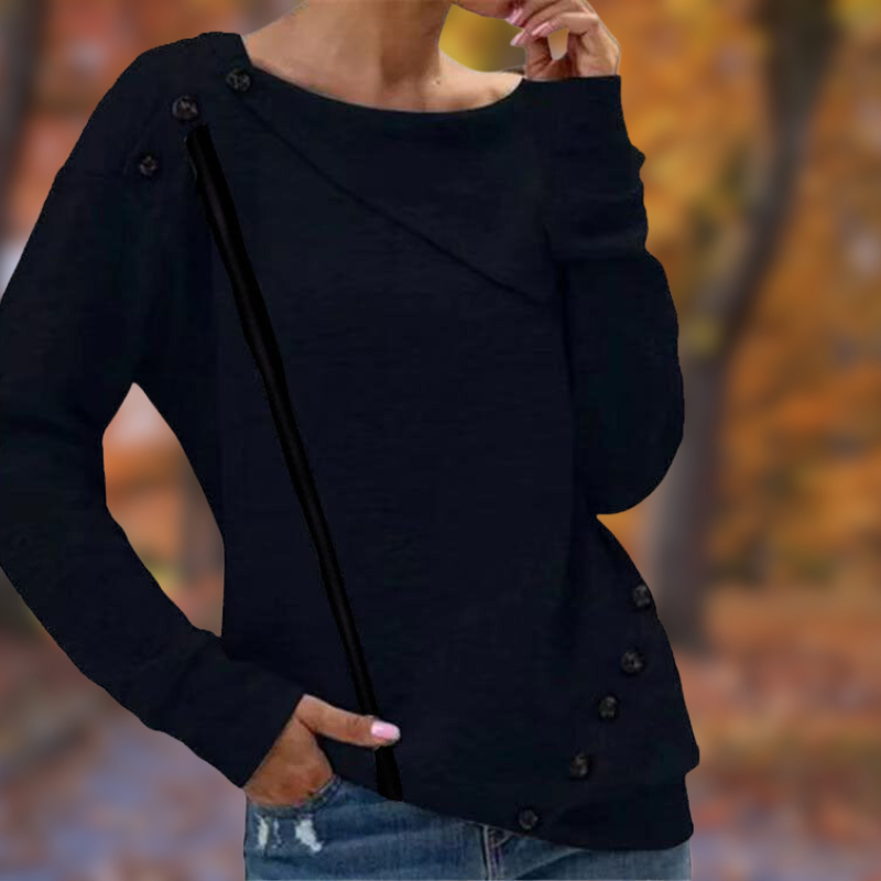 Levoire | Pull Fendu Sur Les Côtés Chic Hiver Noir