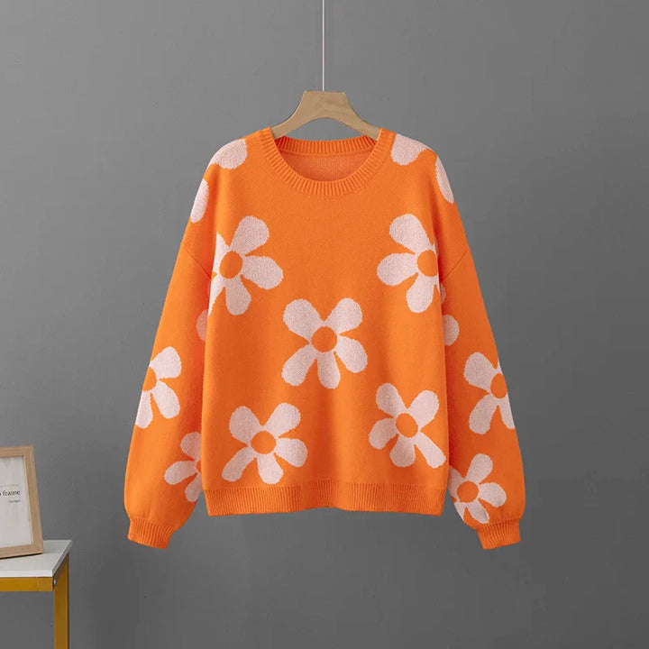 Levoire | Pull-Over À Motifs Floraux Orange
