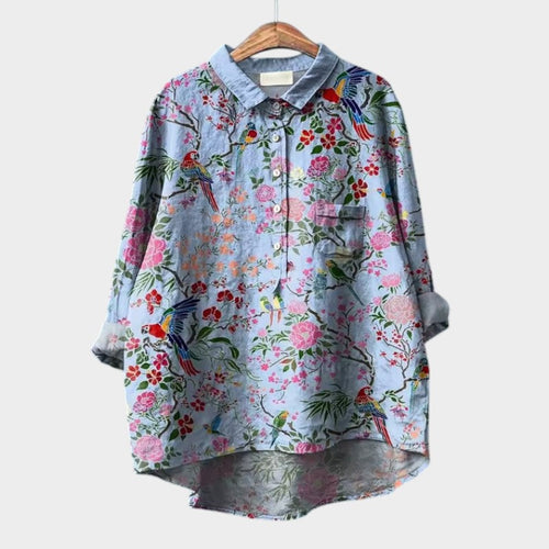 Levoire | Blouse Chic Avec Patte De Boutonnage Devant