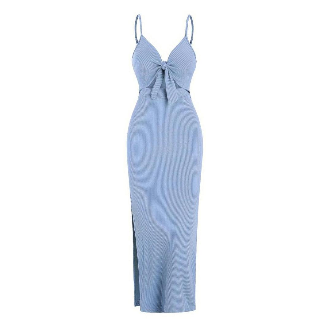 Levoire | Robe Maxi Halka Pour Femmes Avec Un Magnifique Mesh Extensible Ciel
