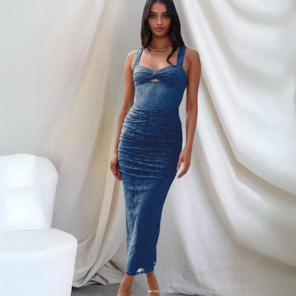 Levoire | Robe longue d'été ajustée Bleu