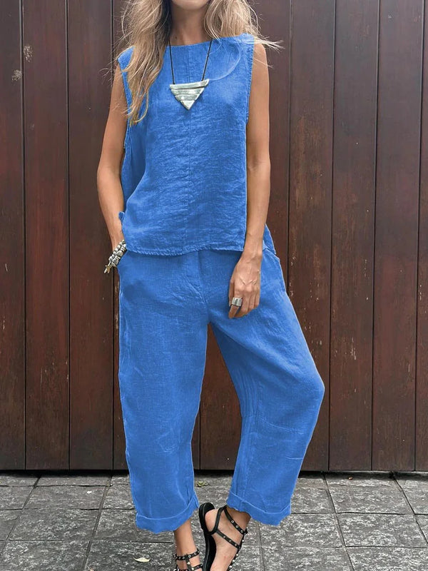 Levoire | Ensemble D'Été Fait À La Main Bleu