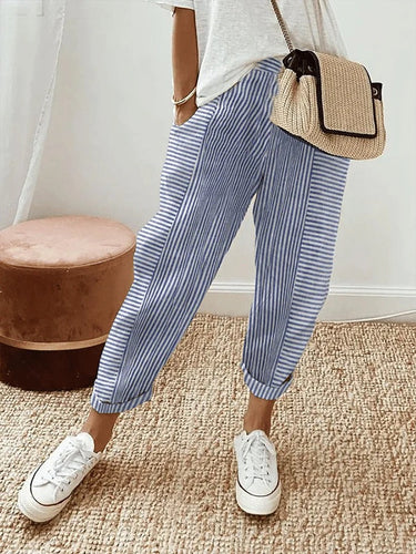 Levoire | Pantalons rayés confortables