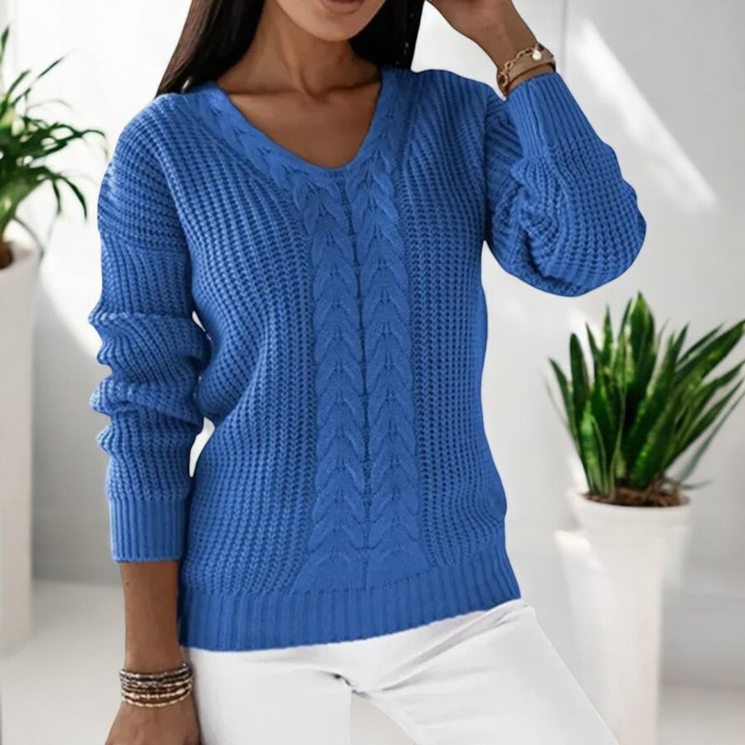 Levoire | Pull Classique En Tricot Bleu