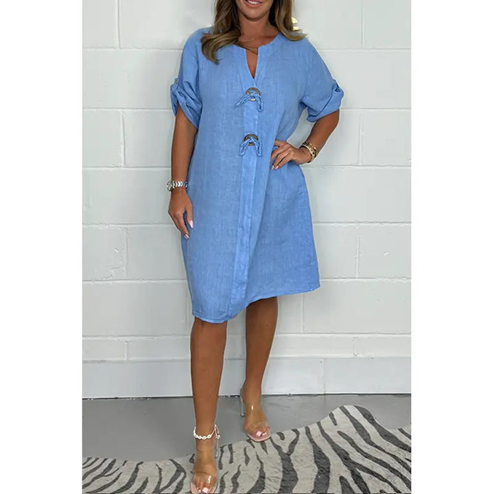 Levoire | Élégante Robe Tuniques Décontractée Bleu