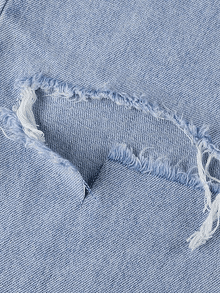 Levoire | Jean Déchiré Au Genou Droit En Denim Bleu