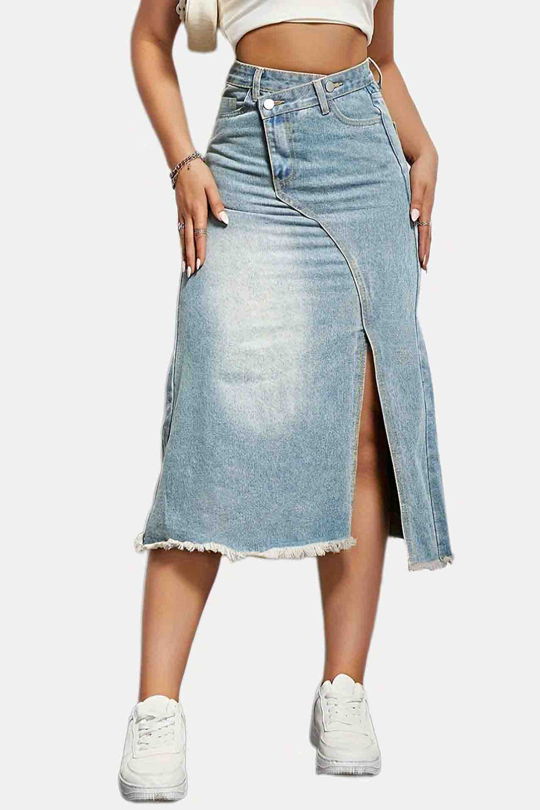 Levoire | Midi En Jean Avec Devant Transparent