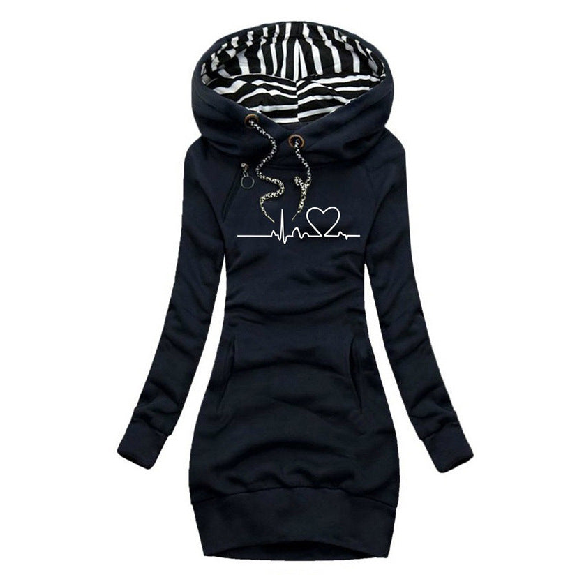 Levoire | Sweat à capuche imprimé élégant Bleu