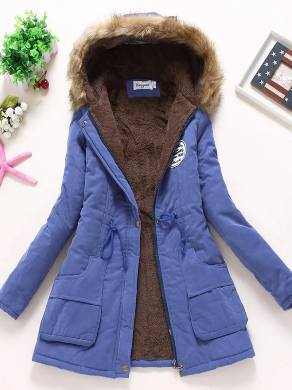 Levoire | Chic Moderne Veste Chaude Pour Femmes Bleu fluo