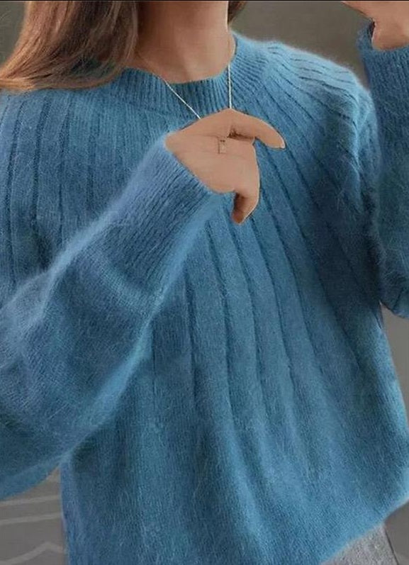 Levoire | Pull Moelleux En Tricot Pour Femmes Bleu Taille unique