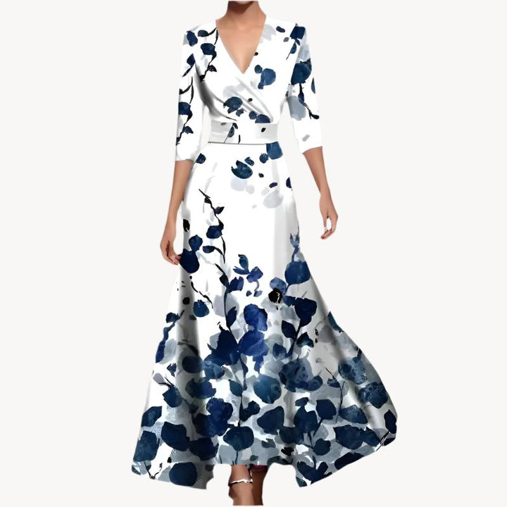 Levoire | Design À Manches Robe Pour Femmes Bleu