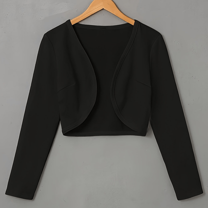 Levoire | Blazer Boléro Élégant Style Polyvalent Pour La Femme Moderne Top Noir