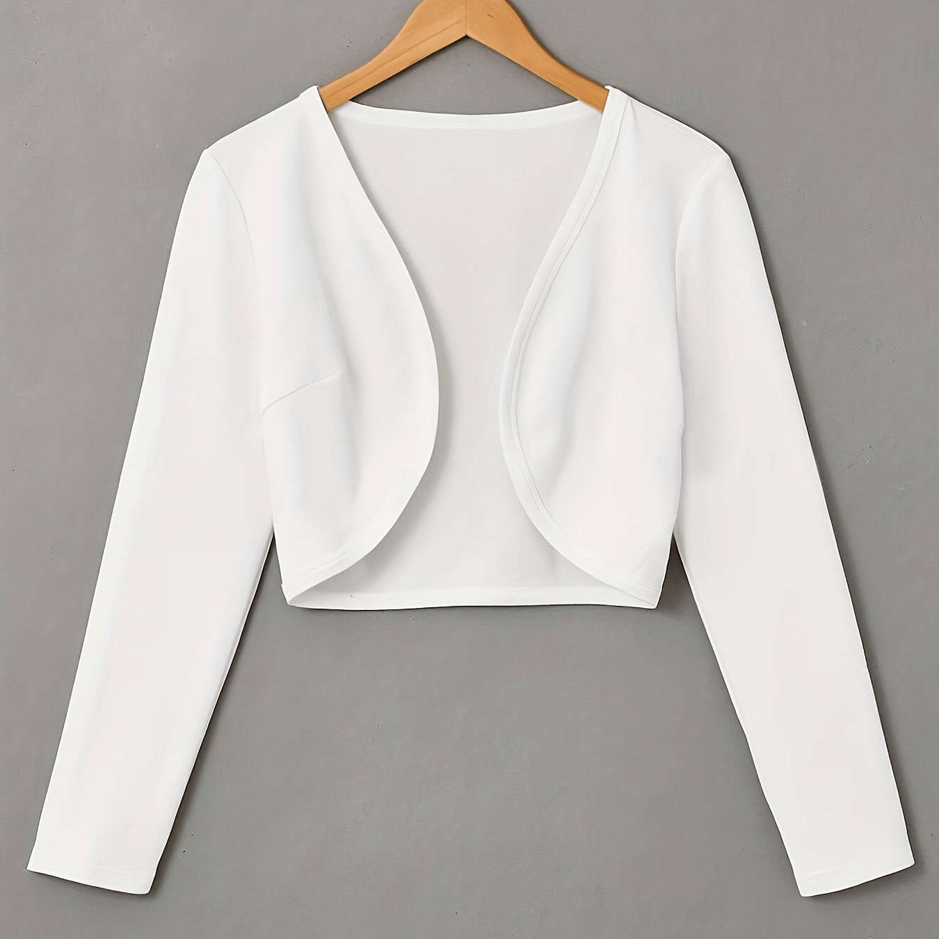 Levoire | Blazer Boléro Élégant Style Polyvalent Pour La Femme Moderne Top Blanc