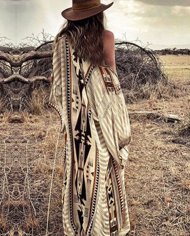 Levoire | Kimono boho imprimé pour la plage