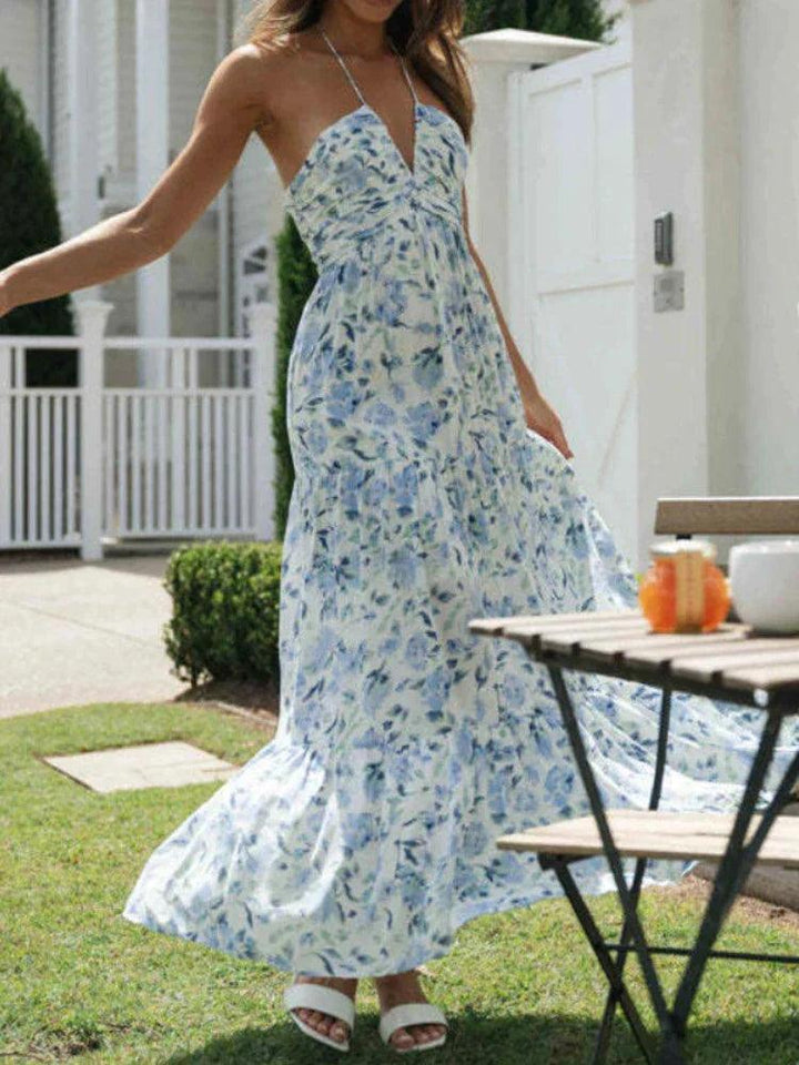 Levoire | Robe Halter En Chiffon Bohème Pour L'Été