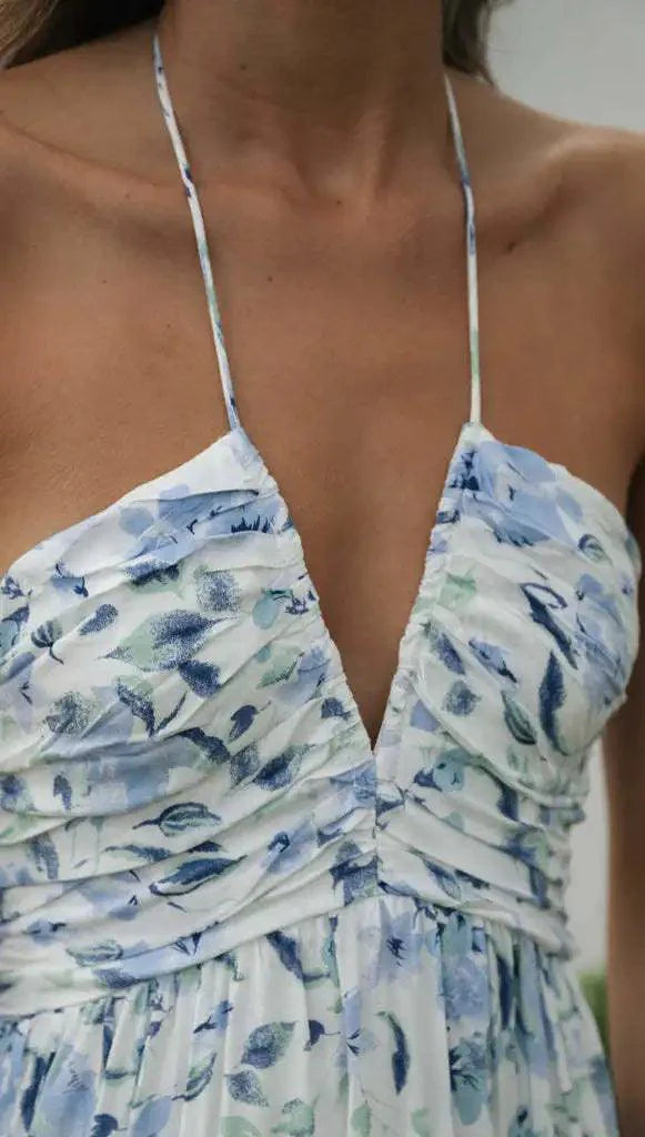 Levoire | Robe Halter En Chiffon Bohème Pour L'Été