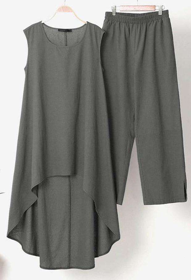 Levoire | Femmes Boho Sans Manches Ensemble De Deux Pièces Parfait Pour Le Travail Ou Les Jours Décontractés