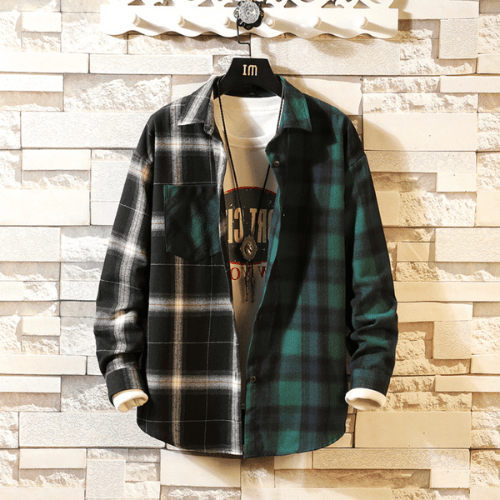 Levoire | Veste pour hommes Vintage Vêtements Style Tendance & Tenue Polyvalente Noir Vert