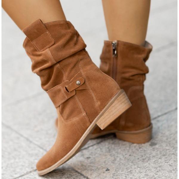 Levoire | Bottes Avec Ouverture Zippée Simple Marron clair