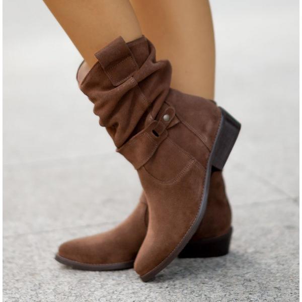 Levoire | Bottes Avec Ouverture Zippée Simple châtaigne