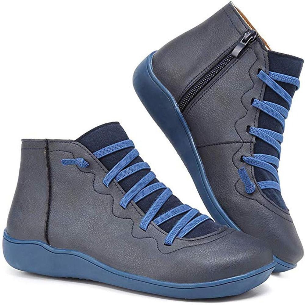 Levoire | Bottines Courtes Pour Femmes Avec Système De Laçage Unique Idéal Pour Des Looks Décontractés Bleu