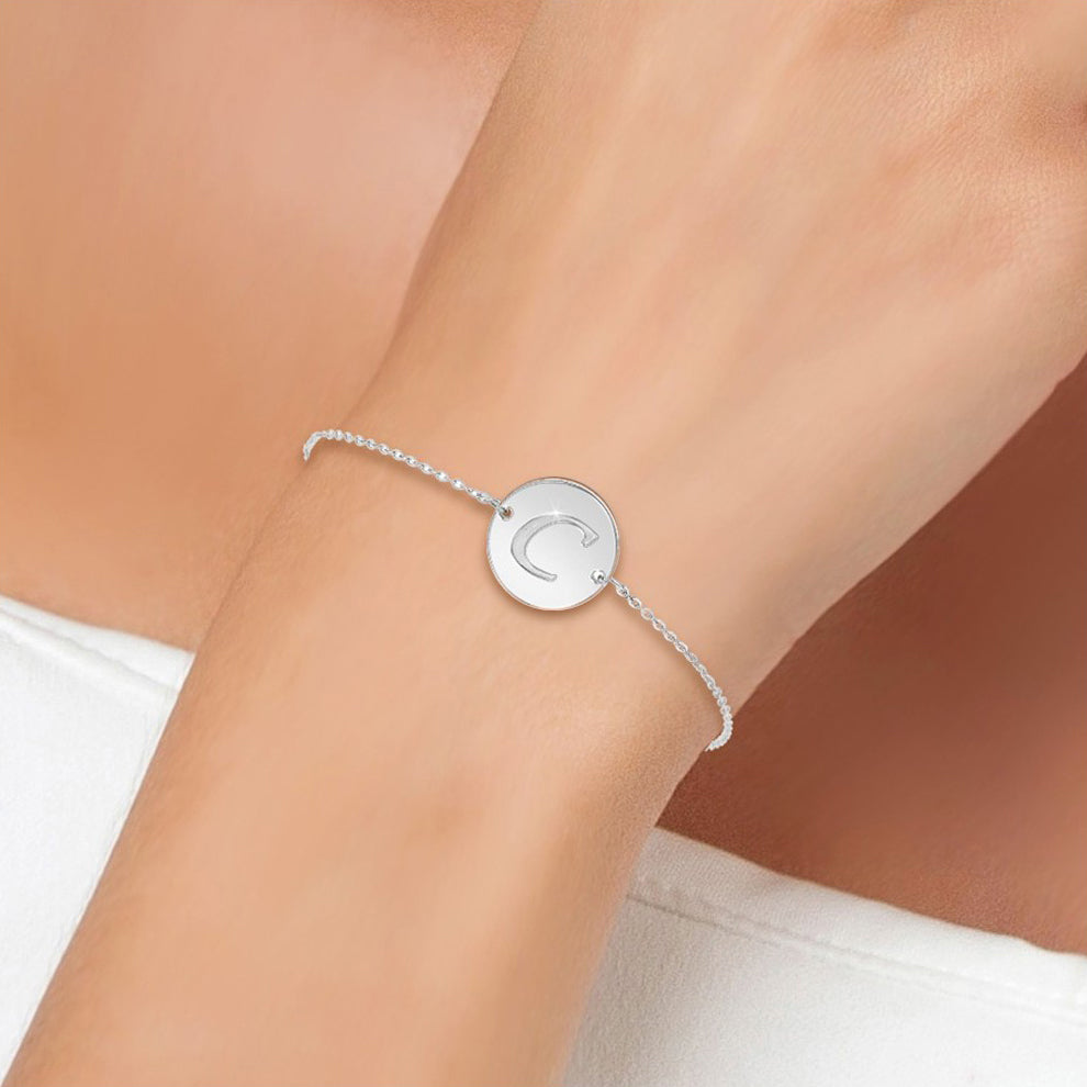 Levoire | lettre initiale en acier inoxydable - Livraison Offerte C Argent